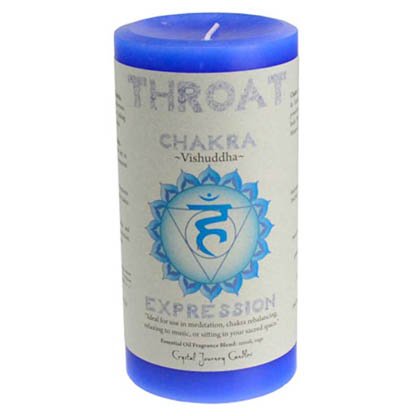 Throat Chakra pillar candle 3" x 6"