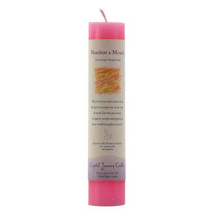 Manifest A Miracle Reiki Charged pillar candle