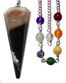 Zebra Sardonyx Chakra Pendulum - Skull & Barrel Co.