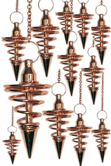 Copper Metal Spiral Pendulums (12 pcs) - Skull & Barrel Co.
