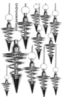 Silver Metal Spiral Pendulums (12 pcs) - Skull & Barrel Co.
