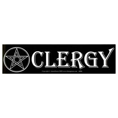 Clergy (with Pentacle) bumper sticker
