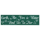 Earth, Air, Fire & Water Bind Us To Her bumper sticker