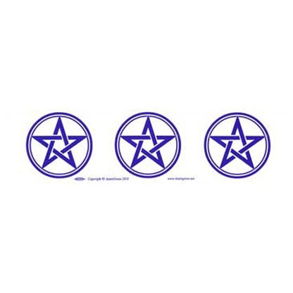 Three Pentagrams Bumper Sticker