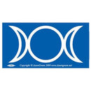 Triple Moon bumper sticker