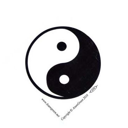 Yin Yang bumper sticker