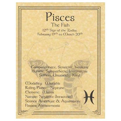 Pisces zodiac poster