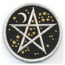Starry Pentagram iron-on patch 3"