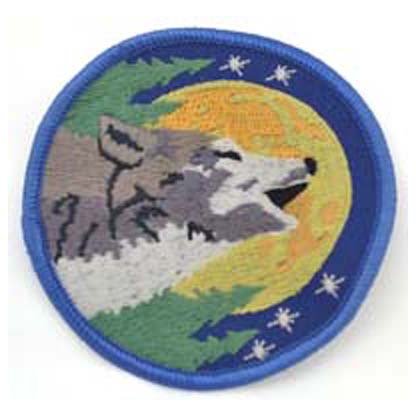 Wolf sew-on patch 3"
