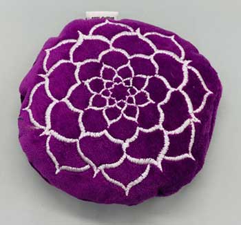 4 1/2" Purple Velvet Lotus cushion
