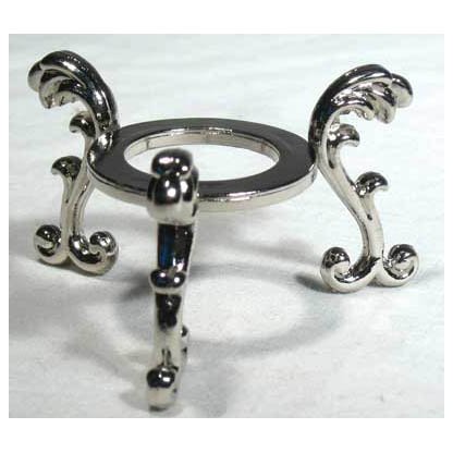 Silver Plated Flower gazing ball stand