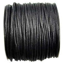 Black Waxed Cotton cord 2mm 100 meters