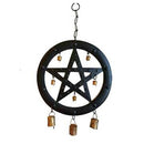 9 1/2" Black Pentagram wind chime