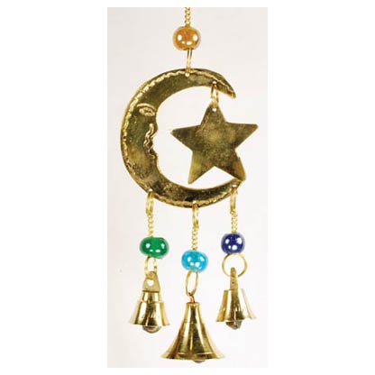 Three Bell Star and Moon wind chime