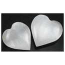 White Selenite heart1 1/4" - 2"