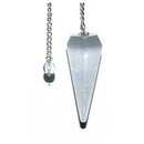 6-sided 7 Chakra Selenite pendulum