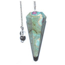 6-sided Ruby Fuchsite pendulum