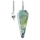 6-sided Prehnite pendulum