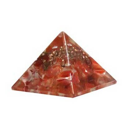 25-30mm Orgone Carnelian pyramid