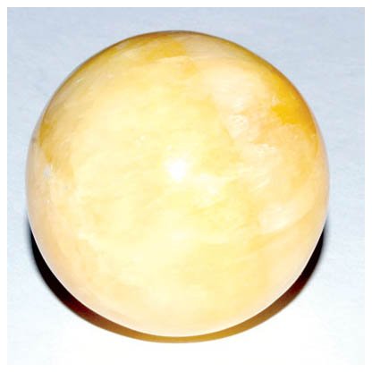40mm Calcite, yellow sphere
