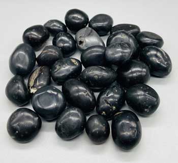 1 lb Agni Manitite, Black tumbled stones 20-22mm