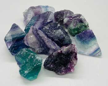 1 lb Fluorite, Rainbow untumbled stones