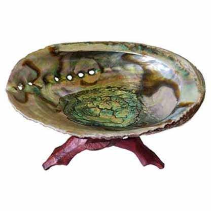 5"- 6" Abalone Shell incense burner with stand - Skull & Barrel Co.