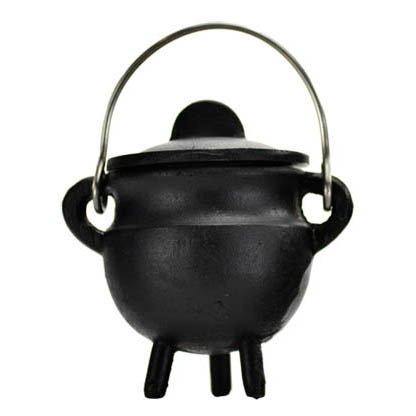Plain cast iron cauldronw/ lid 2 3/4" - Skull & Barrel Co.