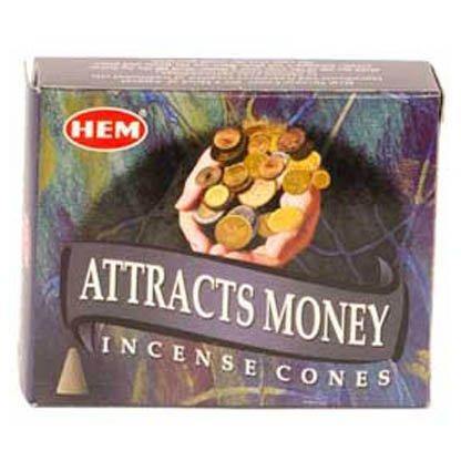 Attracts Money HEM cone 10 cones - Skull & Barrel Co.