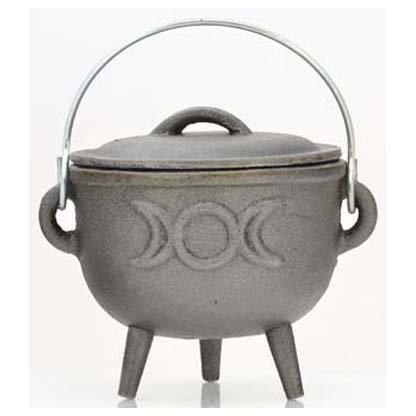 Triple Moon cast iron cauldron4" - Skull & Barrel Co.