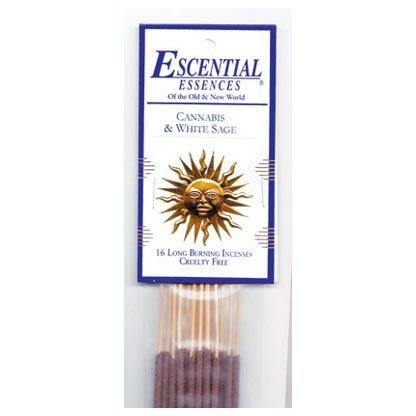 Cannabis & White Sage escential essences incense sticks 16 pack - Skull & Barrel Co.