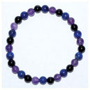 6mm Amethyst, Lapis, Black Tourmaline - Skull & Barrel Co.