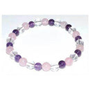6mm Amethyst, Rose Quartz & Quartz bracelet - Skull & Barrel Co.