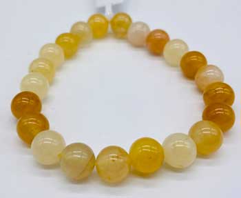 8mm Jade, Yellow bracelet