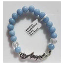 8mm Angelite/ Quartz with Angel - Skull & Barrel Co.