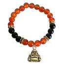 8mm Carnelian/ Black Onyx with Buddha - Skull & Barrel Co.