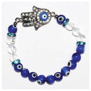 8mm Evil Eye/ Clear Quartz with Hand - Skull & Barrel Co.