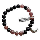 8mm Rainbow Obsidian & Strawberry Quartz / Moon - Skull & Barrel Co.