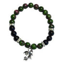 8mm Ruby Zoisite/ Black Onyx with Dragon - Skull & Barrel Co.