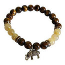 8mm Tiger Eye/ Rutilated Quartz with Elephant - Skull & Barrel Co.