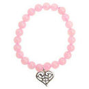 Rose Quartz Love Scroll Heart silver - Skull & Barrel Co.