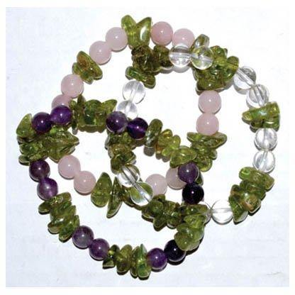 Peridot Faceted with assorted gemstone bracelet - Skull & Barrel Co.