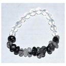 Nuggets, Quartz with Tourmaline & Quartz gemstone bracelet - Skull & Barrel Co.