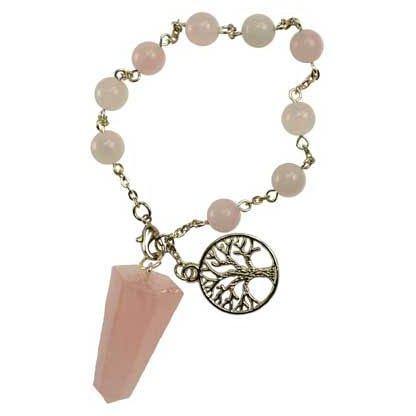 Rose Quartz pendulum bracelet - Skull & Barrel Co.