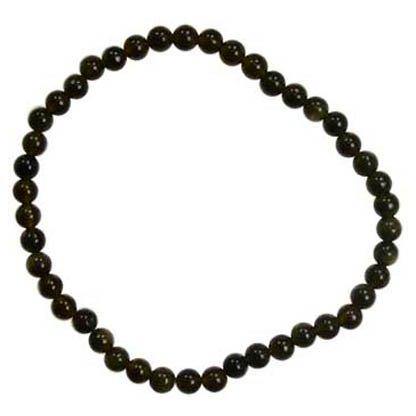 4mm Black Obsidian stretch bracelet - Skull & Barrel Co.