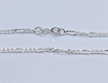 24" Sterling Figaro chain