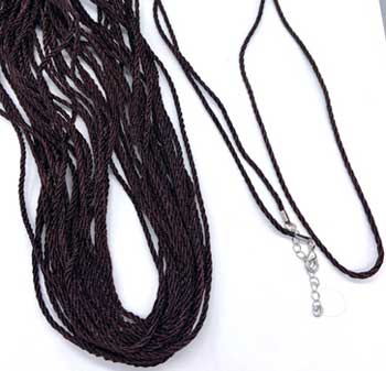 (set of 25) 36" Braided Necklace Brown Cord 2mm