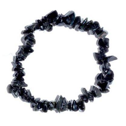 Obsidian, Black chip bracelet - Skull & Barrel Co.