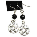 Black Onyx Pentagram earrings - Skull & Barrel Co.