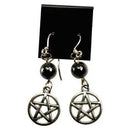 Hematite Pentagram earrings - Skull & Barrel Co.